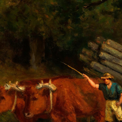 Ragazzo E Uomo Con Buoi Edward Mitchell Bannister emb38 quadro stampato su tela
