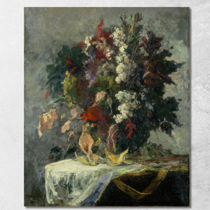 Natura Morta Floreale Edward Mitchell Bannister emb43 quadro stampato su tela