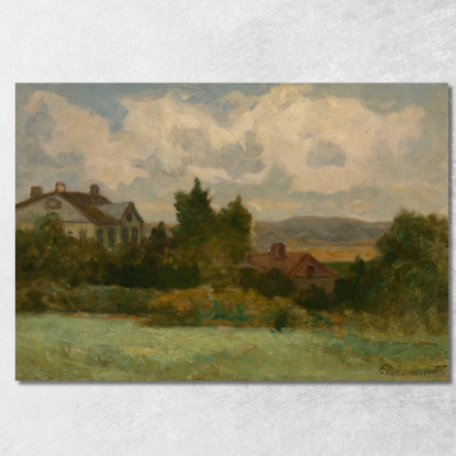 Case E Alberi Edward Mitchell Bannister emb45 quadro stampato su tela