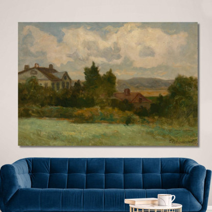 Case E Alberi Edward Mitchell Bannister emb45 quadro stampato su tela