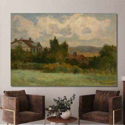 Case E Alberi Edward Mitchell Bannister emb45 quadro stampato su tela
