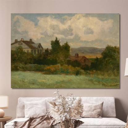 Case E Alberi Edward Mitchell Bannister emb45 quadro stampato su tela