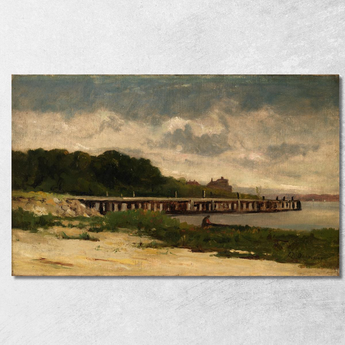 Paesaggio Con Molo Edward Mitchell Bannister emb51 quadro stampato su tela