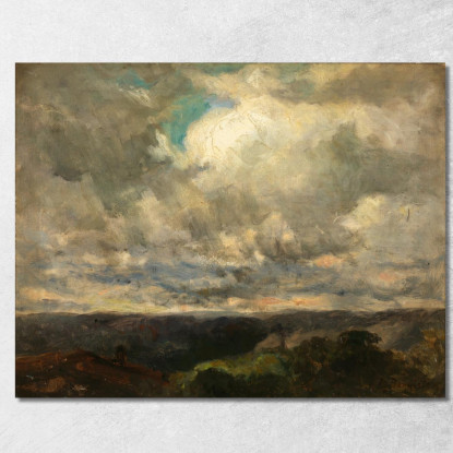 Paesaggio Cielo Nuvoloso Edward Mitchell Bannister emb54 quadro stampato su tela