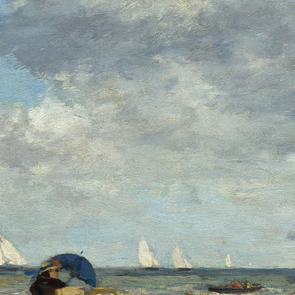 Spiaggia A Trouville Eugène Boudin ebd10 quadro stampato su tela