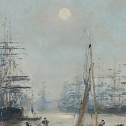 Bordeaux Tre Alberi Nel Porto Eugène Boudin ebd20 quadro stampato su tela
