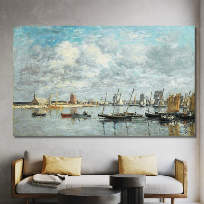 Camaret Il Porto Eugène Boudin ebd22 quadro stampato su tela