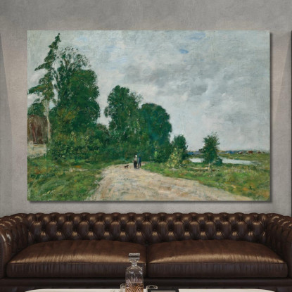Sentiero Animato Lungo Il Fiume Eugène Boudin ebd27 quadro stampato su tela
