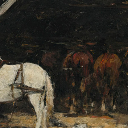Cortile E Scuderia Di Un Noleggiatore Eugène Boudin ebd32 quadro stampato su tela