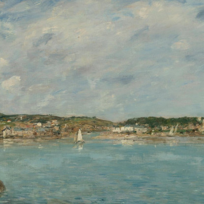 Douarnenez La Baia Vista Dall'Isola Tristan Eugène Boudin ebd39 quadro stampato su tela
