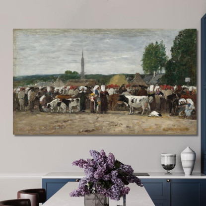 Fiera In Bretagna Eugène Boudin ebd45 quadro stampato su tela
