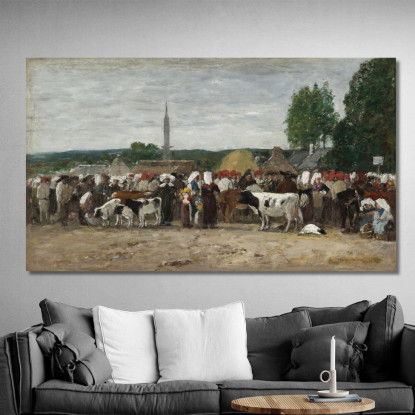 Fiera In Bretagna Eugène Boudin ebd45 quadro stampato su tela