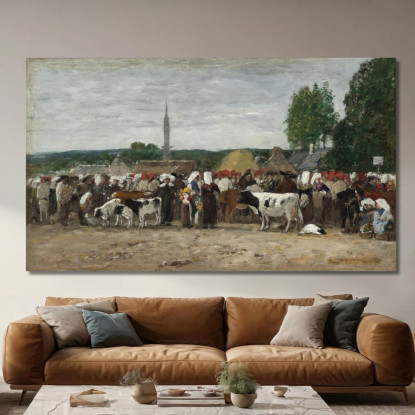 Fiera In Bretagna Eugène Boudin ebd45 quadro stampato su tela