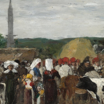 Fiera In Bretagna Eugène Boudin ebd45 quadro stampato su tela