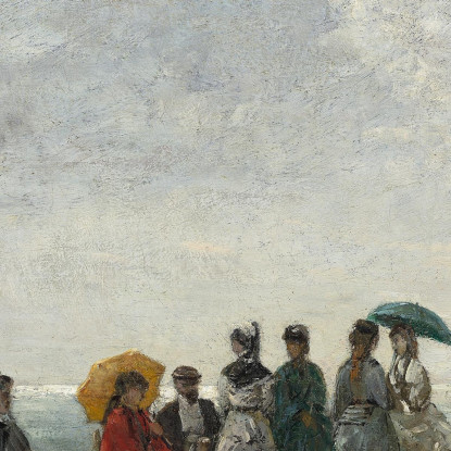 Figure Sulla Spiaggia Eugène Boudin ebd47 quadro stampato su tela