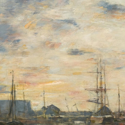 Fecamp – Il Bacino Al Tramonto Eugène Boudin ebd51 quadro stampato su tela