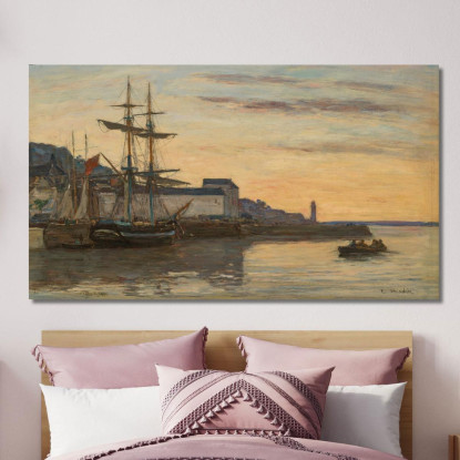 Honfleur – Velieri Eugène Boudin ebd55 quadro stampato su tela