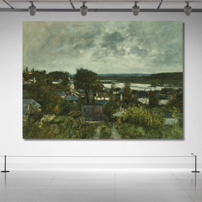 La Touques Vicino A Deauville Eugène Boudin ebd67 quadro stampato su tela