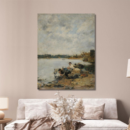 La Touques Al Mattino Eugène Boudin ebd68 quadro stampato su tela