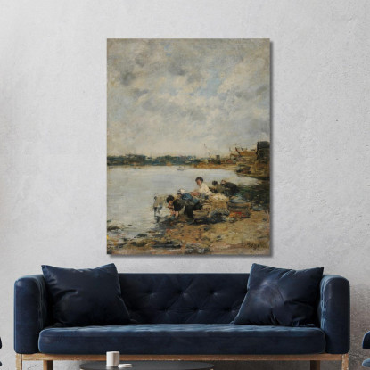 La Touques Al Mattino Eugène Boudin ebd68 quadro stampato su tela