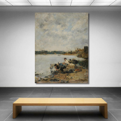 La Touques Al Mattino Eugène Boudin ebd68 quadro stampato su tela