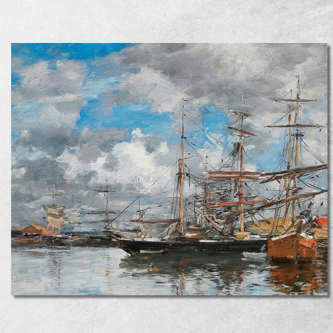 Il Bacino Di Deauville Eugène Boudin ebd72 quadro stampato su tela