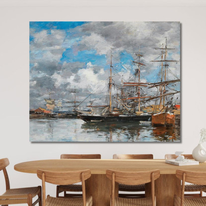 Il Bacino Di Deauville Eugène Boudin ebd72 quadro stampato su tela