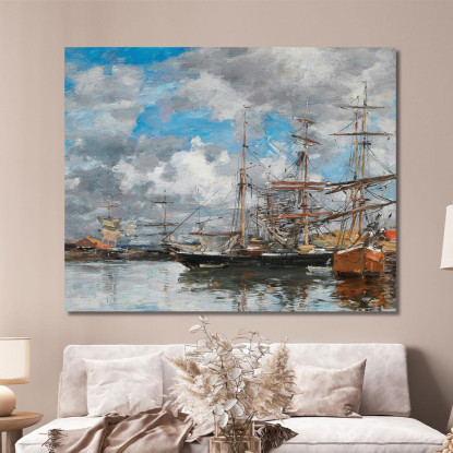 Il Bacino Di Deauville Eugène Boudin ebd72 quadro stampato su tela