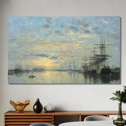 Le Havre – Bacino Dell’Eure Eugène Boudin ebd75 quadro stampato su tela