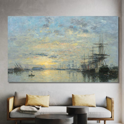 Le Havre – Bacino Dell’Eure Eugène Boudin ebd75 quadro stampato su tela