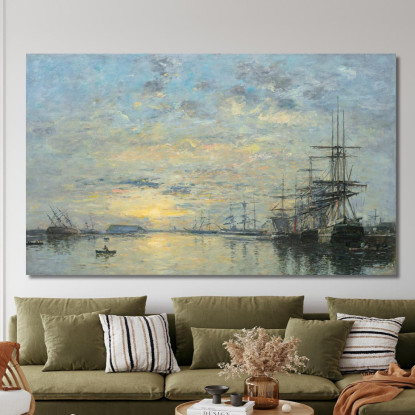 Le Havre – Bacino Dell’Eure Eugène Boudin ebd75 quadro stampato su tela