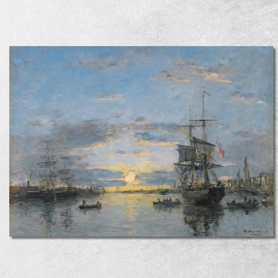 Le Havre – L’Avamporto Al Tramonto Eugène Boudin ebd80 quadro stampato su tela