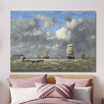 Le Havre Eugène Boudin ebd82 quadro stampato su tela