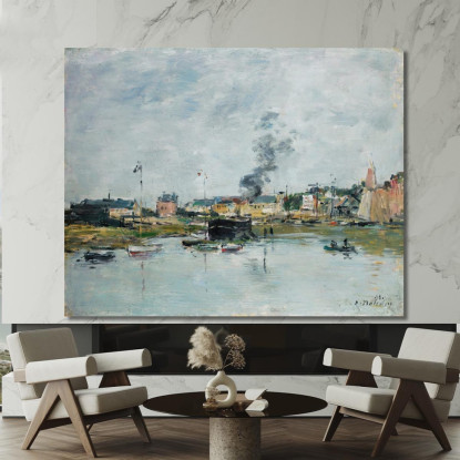 Il Porto Di Trouville Eugène Boudin ebd87 quadro stampato su tela
