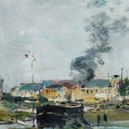 Il Porto Di Trouville Eugène Boudin ebd87 quadro stampato su tela
