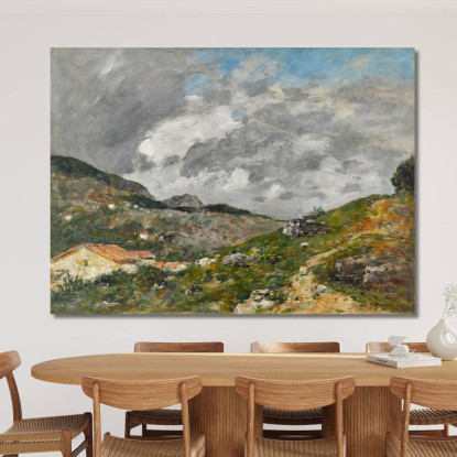 Montagne Nei Dintorni Di Nizza Eugène Boudin ebd92 quadro stampato su tela