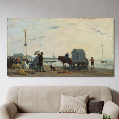 Sulla Spiaggia A Trouville Eugène Boudin ebd96 quadro stampato su tela