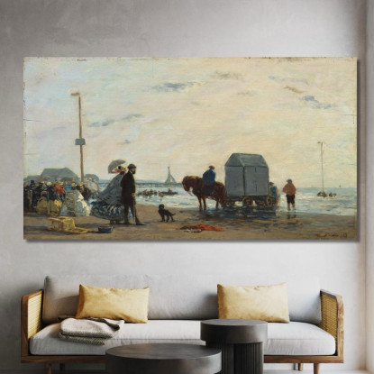 Sulla Spiaggia A Trouville Eugène Boudin ebd96 quadro stampato su tela