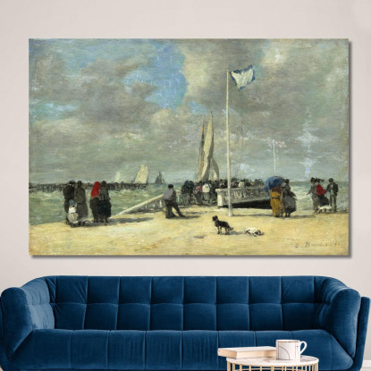Sul Pontile Eugène Boudin ebd101 quadro stampato su tela
