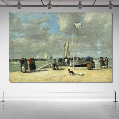 Sul Pontile Eugène Boudin ebd101 quadro stampato su tela