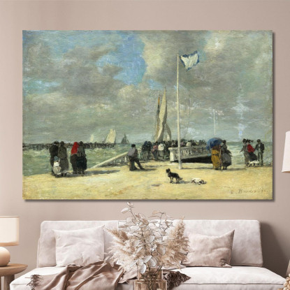 Sul Pontile Eugène Boudin ebd101 quadro stampato su tela