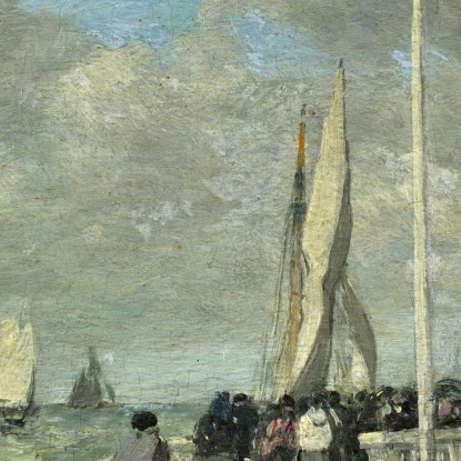 Sul Pontile Eugène Boudin ebd101 quadro stampato su tela