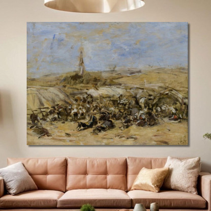 Pardon Di Sainte-Anne-La-Palud Eugène Boudin ebd103 quadro stampato su tela