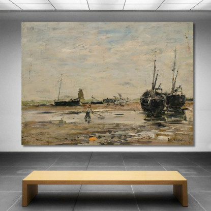 Riva Di Berck A Bassa Marea Eugène Boudin ebd115 quadro stampato su tela