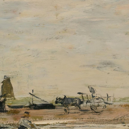 Riva Di Berck A Bassa Marea Eugène Boudin ebd115 quadro stampato su tela