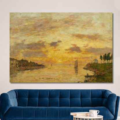 Saint-Valery-Sur-Somme - La Foce Della Somme Eugène Boudin ebd121 quadro stampato su tela