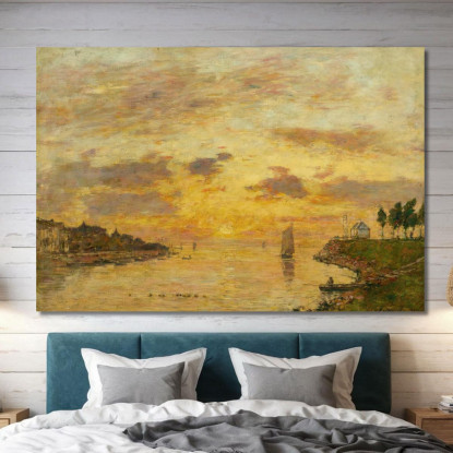 Saint-Valery-Sur-Somme - La Foce Della Somme Eugène Boudin ebd121 quadro stampato su tela