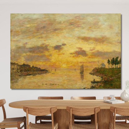 Saint-Valery-Sur-Somme - La Foce Della Somme Eugène Boudin ebd121 quadro stampato su tela