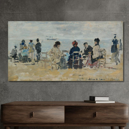 Scena Di Spiaggia Eugène Boudin ebd124 quadro stampato su tela