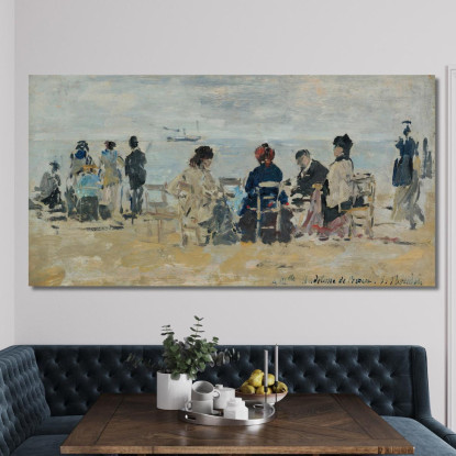 Scena Di Spiaggia Eugène Boudin ebd124 quadro stampato su tela